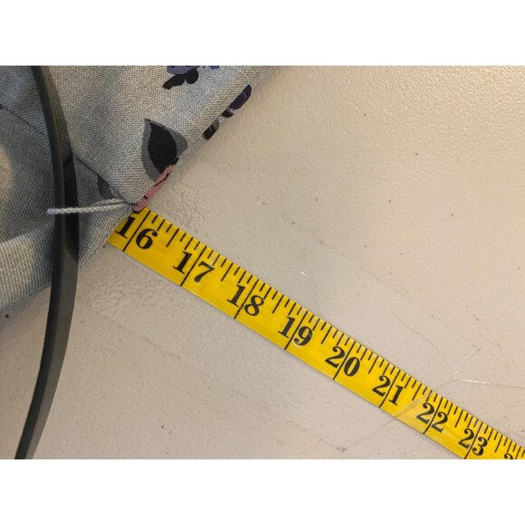 Elle Dress Sleeveless Gray Black Floral Print With Belt Size 12 - Picture 7 of 8